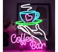 UExnkj-Y Coffee Bar Enseigne au Néon Coffee Neon Light Panneau Neon Café Panneau Lumineux Néon LED pour Café, Magasin de Desserts, Club de Bière, Restaurant