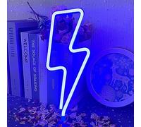 UExnkj-Y Eclair Neon LED Lightning Sign Decor Light Bleu Neon Signes USB ou Alimenté Par Batterie Neon Lights Chambre à Coucher Kids Playground Neon Party Room Décoration de Noël