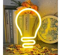 UExnkj-Y Enseigne au Néon D'ampoule Neon Mural Blanc Chaud Enseignes Lumineuses au Néon Alimenté par USB ou Batterie pour Fête de Mariage Salle Enfants Salon Bar Hôtel Récréatif