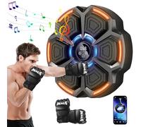 Uezeth 9 Vitesses Machine De Boxe De Musique Bluetooth Intelligente, Music Boxing Machine, Boxing Training Mural pour EntraîNement, pour Les Enfants Adultes (B- avec Gants)
