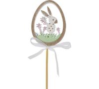 Œuf avec lapin 6x4,5/34 cm
