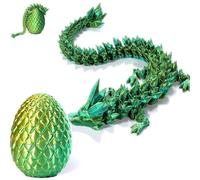 Œuf de dragon avec dragon à l'intérieur, jouet à tirer imprimé en 3D, œufs de Pâques articulés, articulés, avec œuf, mystérieux œufs de dragon (jaune laser)