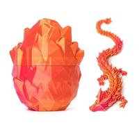 Œuf de Dragon imprimé 3D avec Dragon à l'intérieur, 6 Pouces 3D imprimé Dragon Egg Fidget Jouets pour garçons Kid Teen Home Office Decor Executive Desk Jouets Dinosaur Oeufs pour l'Autisme/TDAH