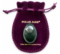 Œuf de Nephrite, Moyen, Percé, pour toutes les tranches d'âge de femmes afin d'exercer les muscles de Kegel pour d'obtenir un meilleur contrôle de la vessie et prévenir l'incontinence urinaire, Polar Jade