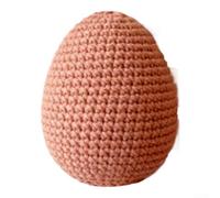 Œuf de Pâques pour décoration de table avec fil tricoté à la main et finition colorée pour décoration de saison des fêtes (poudre d'argile)