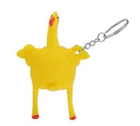 ¿uf de poule à presser, jouet amusant avec porte-clés, jouet de farces Anti-stress pour enfants