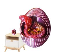 Œuf de serpent, œuf de serpent imprimé sur | Œuf d'animaux | Serpent imprimé avec œuf d'engrenage, animaux flexibles, jolie figurine d'œuf rotatif pour décoration d'écrit