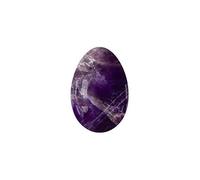 Œuf de Yoni en pierre naturelle en jade non percé pour l'exercice de Kegel - Œuf de Yoni en quartz rose, 45x30mm