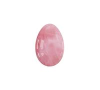 Œuf de yoni non percé en pierre naturelle pour exercice de Kegel en quartz rose, quartz rose, 45 x 30 mm