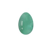 Œuf de yoni non percé en pierre naturelle pour exercice de Kegel, quartz rose, aventurine verte, 45 x 30 mm