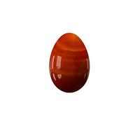 Œuf de yoni non percé en pierre naturelle pour exercice de Kegel, quartz rose, cornaline, 40 x 25 mm