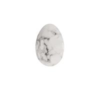 Œuf de yoni non percé en pierre naturelle pour exercice de Kegel, quartz rose, howlite blanche, 30 x 20 mm