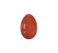 Œuf de yoni non percé en pierre naturelle pour exercice de Kegel, quartz rose, jaspe rouge, 45 x 30 mm