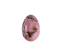 Œuf de yoni non percé en pierre naturelle pour exercices de Kegel, quartz rose, rhodonite, 45 x 30 mm