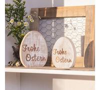 Œuf décoratif "Joyeuses Pâques", lot de 2