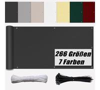 Ufamiluk Brise Vue Balcon 100% Opaque Balcon Extérieur Résistant Aux Intempéries Brise Vue terrasse Exterieur pour Balcon Jardin Patio Terrasse 60 cm de Hauteur Anthracite 60x1100cm