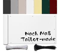 Ufamiluk Cache Balcon Blanc Balcon Extérieur Imperméable UV Résistant Vent Protection bache Balcon pour Balcon Jardin Patio Terrasse 80 cm de Hauteur 80x750cm