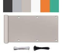 Ufamiluk Cache Balcon Brise Vue 40cm Hauteur avec Oeillets Attaches de câble et Cordons Solaire Brise-Vue pour Balcon pour Jardin Terrasse Balcon Patio 40x950cm Taupe