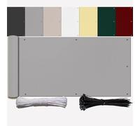 Ufamiluk Cache Balcon Brise Vue Gris 100% Opaque Balcon Extérieur Résistant Aux Intempéries bache Balcon pour Balcon Terrasse Jardin Patio 1m40 de Hauteur 140x400cm