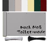 Ufamiluk Cache Balcon Brise Vue Gris sur Mesure UV Résistant Imperméable 95% Solaire Toile Balcon pour Patio Balcon Terrasse Jardin 1m de Hauteur 100x200cm