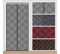 Ufamiluk Isolation Thermique Porte Anti Froid en d'hiver Pas de Perçage Nécessaire Rideaux isolants Thermiques Anti Froid pour Porte de Cuisine Maison Garage d'entrée 110x200cm Gris