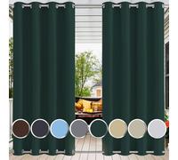Ufamiluk Rideau Exterieur Impermeable imperméable Opaque Anti UV isolants Thermiques Rideau Isolant Thermique Froid pour Exterieur Impermeable Gazebo Jardin Vert 160x245cm (BxH 1 pièce)