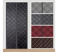 Ufamiluk Rideau Thermique Isolant Anti Froid en d'hiver Pas de Perçage Nécessaire Rideau+Isolant+Thermique+Froid pour Porte de Salon Portes de Balcon extérieure 105x195cm Noir