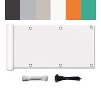 Ufamiluk Toile Balcon Brise Vue Blanc Résistant aux UV HDPE Vent Protection Imperméable Toile Balcon pour Patio Balcon Terrasse Jardin 40x600cm