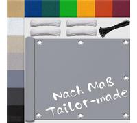 Ufamiluk Toile d'ombrage imperméable 1x7m Rectangulaire avec Corde Libre Résistant Contre Le Vent 185g/㎡ Tissu PES Voile d'ombrage Serre pour terrasse Patio Balcon extérieur Gris