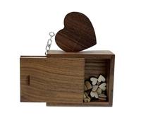 UFARID USB3.0 Clés USB3.0 Stick USB Flash Drive Pendrive avec Boite en Bois | Stockez des Films, des Images, des Documents | pour l'autoradio, la Photographie, Les Affaires, etc.(64Go,Bois de Noyer)