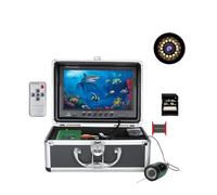 UFAYTSVNR Sondeur de Poisson, Détecteur de Poissons sous-Marin DVR 9 Pouces, caméra 1080p HD 1280 x 720, 15 LED Blanches et Lampes infrarouges, m