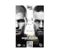 UFC 229 Conor McGregor Vs Khabib Nurmagomedov Poster sur toile légère pour décoration de salon, chambre à coucher 30 x 45 cm