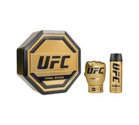UFC Final Round Parfum Homme Coffret 2 Pièces | Coffret Cadeau, Eau de Parfum 100ml et Body Spray 200ml, Set Fragrance Ambrée et Cuirée