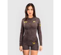 UFC Fusion par Venum Fight Week Rashguard Performance à Manches Longues pour Femmes - Marron Terrestre