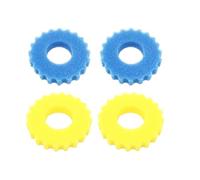 Ufeiwan Éponges en mousse pour filtre de bassin, bleu et jaune, compatibles avec SunSun CPF/CPA Series (2 jaunes, 2 bleus pour Cpf/Cpa-2500)