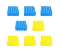 Ufeiwan Éponges filtrantes de bassin pour filtres Sunsun CBF - Lot d'éponges de rechange compatibles avec CBF-200T/350/350B/350C/550 (4 jaunes et 4 bleues compatibles Cbf-550)