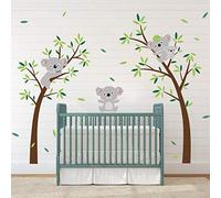 ufengke Stickers Muraux Koala Arbre Autocollants Mural Animaux DIY pour Chambre Enfants Bébé Pépinière Salon Décoration Murale
