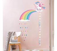 ufengke Stickers Muraux Toises Licorne Arc en Ciel Autocollants Mural l'amour Nuage pour Chambre Enfants Fille Bébé Pépinière Salon Décoration Murale