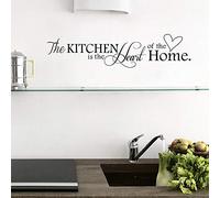 ufengke® "The Kitchen is The Heart of Home Citations et Dictons Stickers Muraux, Cuisine Salle À Manger Autocollants Amovibles