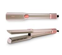 Ufesa Air Duo Style 3 en 1, Sèche et Lisse, Moteur Numérique 110.000 tr/min, Plaques Céramiques Extra-Larges, Écran LCD, Flux d’Air Intelligent, Prêt 5 Secondes, Câble Rotatif 360º, Arrêt Automatique