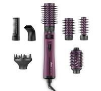 Ufesa Air Glam Roll Brosse Soufflante 1200W, Système GlamSpin, Brosse Rotative, 6 Accessoires, Revêtement Céramique, 2 Vitesses et 2 Températures, Air Froid, Boutons d’Inversion de Rotation