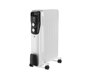 Ufesa Antares 2000, Radiateur d'Huile, 9 Éléments, 2000W, Thermostat Métallique Réglable, Poignée de Transport et Roues, Blanc.