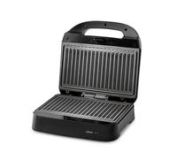 Ufesa Appareil à sandwich Sierra Compact 750W, Plaques Grill Antiadhésives, Capacité 2 Paninis, Contrôle Automatique de Température, Rangement Vertical, Sans PFOA, Finition Inox, Système Range-Câble