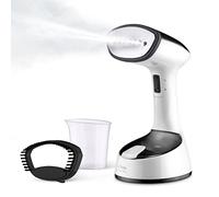 Ufesa Black Mist Défroisseur à Vapeur Vertical Pliable, De Voyage, 1470W, Capacité 150ml, Élimine les plis, Désinfecte et Désodorise, Avec un brosse Pour Tissus Épais, Ultra-Compact