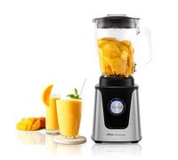 UFESA BS4707 Mixeur Blender activa avec fenêtre de bocal et bouchon doseur, 500 W, 1,5 litre, plastique, 3 vitesses, Blanc/Rouge