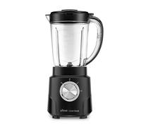 Ufesa Coral Black Blender, 600W de Puissance, Bol en Verre de 1,5L, 4 Lames Amovibles en Acier Inoxydable, 2 Vitesses + TURBO