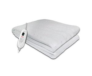 UFESA Flexy Heat CIE Surmatelas Chauffant Électrique 1 Place, 150x90cm, 60W, Réversible, 3 Niveaux de Temperature, Arrêt Automatique, Intérieur Impermeable, Couverture Textile Lavable, Blanc