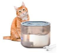 Ufesa Fontaine à Eau Automatique pour Animaux 2.5L, Filtre au Charbon Actif et Résine, Fontaine pour Chats, Alimentation USB, Pompe Ultra Silencieuse, Faible Consommation, Idéale pour Chats et Chiens