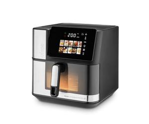 Ufesa Friteuse à Air Macaw 8.8L 2200W, Double Résistance, Cuisson Rapide et Croustillante, Air Pulse Ultra 360º, Écran Tactile Digital, 10 Programmes, Fenêtre avec Lumière, Plateau Antiadhésif Inclus