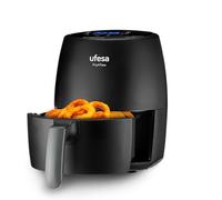 Ufesa Fry4two Friteuse Air Fryer 2L, 6 programmes, 1200W, Minuterie, Température 80ºC - 200ºC, Sans BPA, Cuve et Plateau Antiadhésifs, Corps/Poignée Toucher Froid, Noir